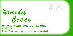 monika csecs business card